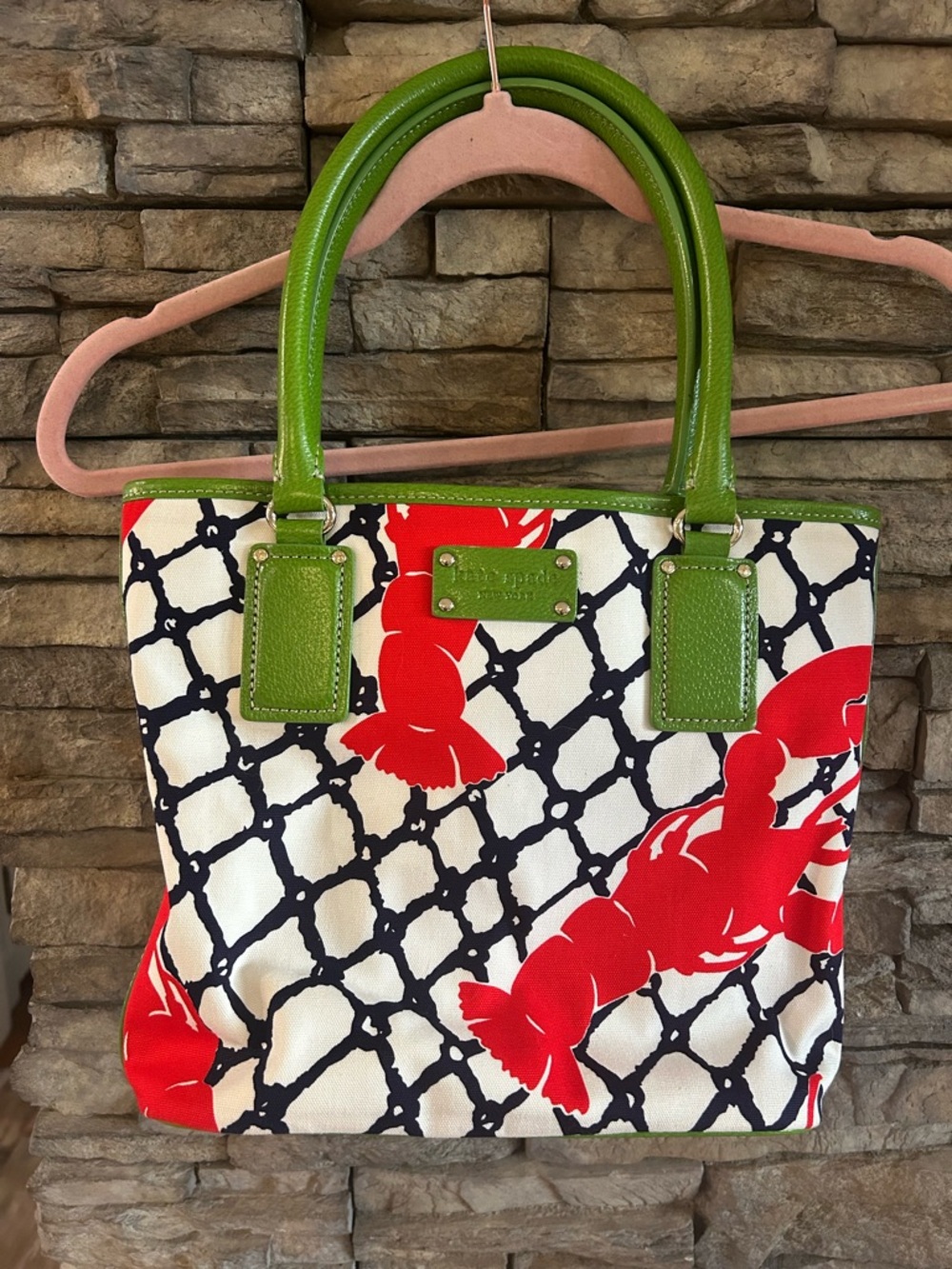 Kate Spade Cape Cod Lobster Tote Shopper Bag RARE